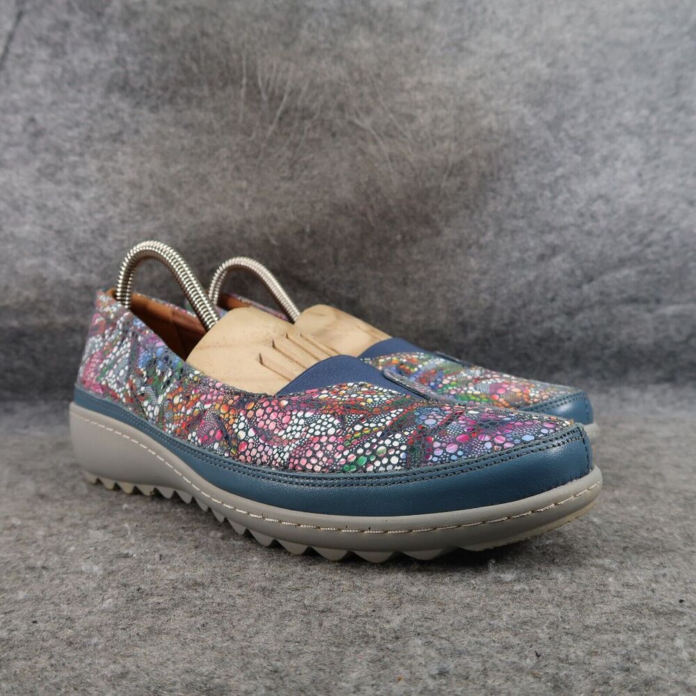 Pavarella Shoes Womens 38 Slip On Loafer Fashion Mosaic Comfort Casual Leather